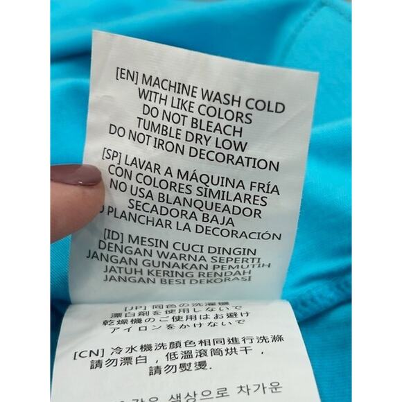 NWT VastLife Mens Yogi Fro Graphic Logo Tee Tank Top Scoop Neck Aqua Blue Size M - Picture 7 of 11